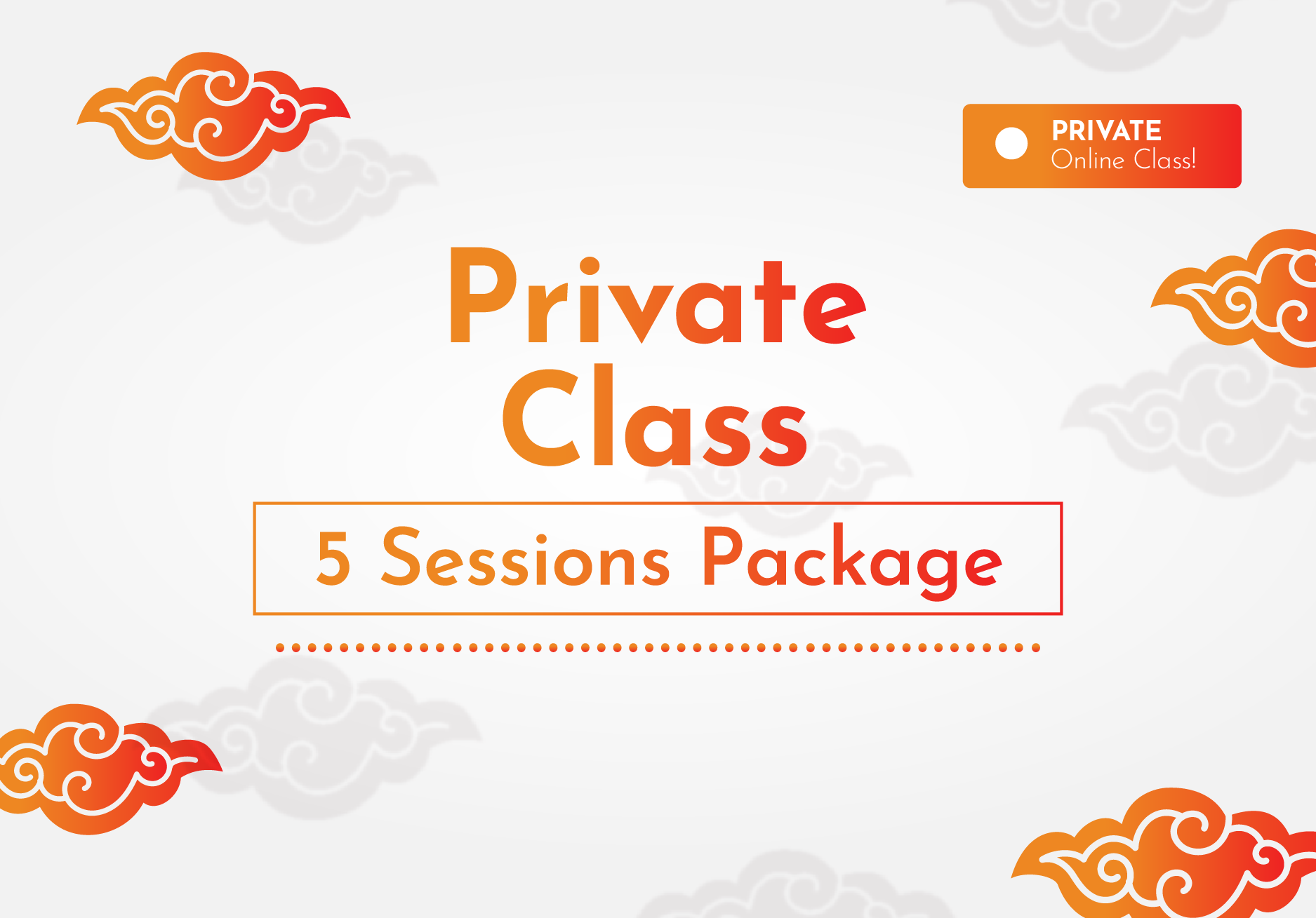 Private Class – 5 Sessions Package