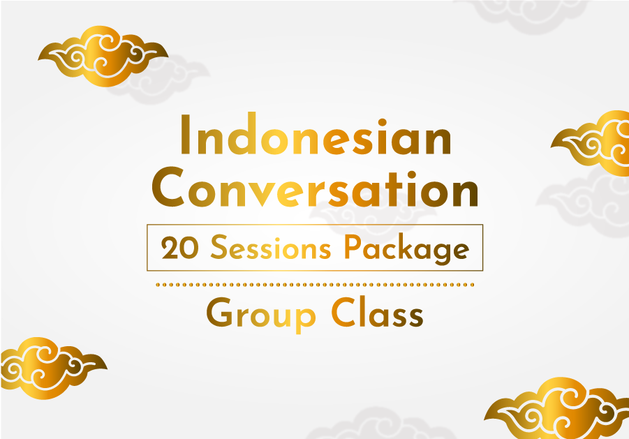 Indonesian Conversation Class – 20 Sessions – Group Class – 4 to 5 people