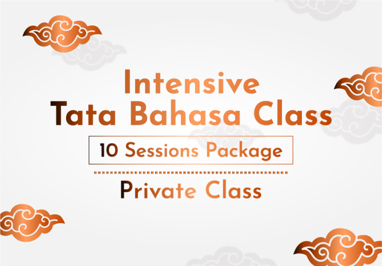 Intensive Tata Bahasa Class – 10 Sessions – Private Class